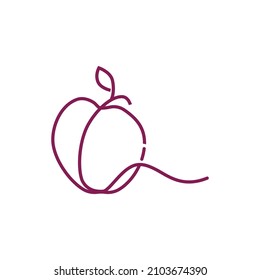 Plum logo vector icon design template