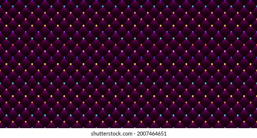 Plum luxury background with colorful beads. Seamless vector illustration.