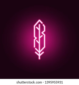 Plum neon icon. Elements of education set. Simple icon for websites, web design, mobile app, info graphics