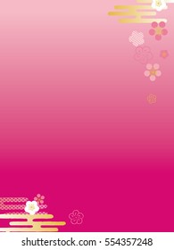 Plum New Year's card background