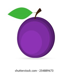 plum on a white background