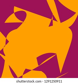 Plum and Orange. Abstract background.