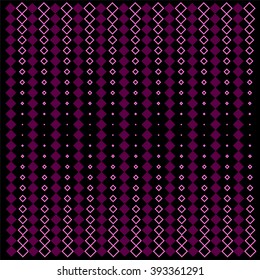 Plum rhombuses on the black background