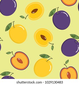 plum seamless pattern