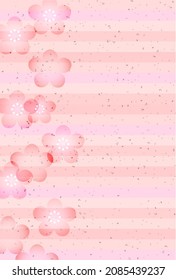 Plum spring Japanese pattern background 