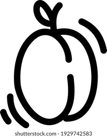 Pluma con tallo, ilustración, vector sobre fondo blanco.