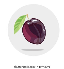 Plum stock vector illustration