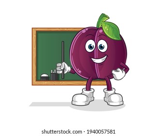 vector maestro de ciruela. personaje de caricatura