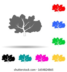plum tree multi color style icon. Simple glyph, flat vector of plants icons for ui and ux, website or mobile application