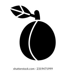 Plum Vector Glyph Icon For Personal And Commercial Use.
