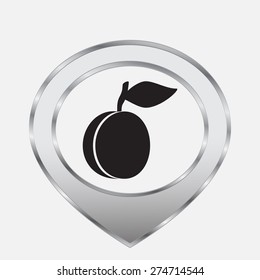 Plum vector icon 