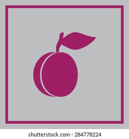 Plum vector icon 