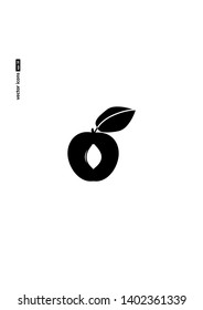 Plum - vector icon . Symbol for web, infographics, print design and mobile UX/UI kit. Vector illustration, EPS10.