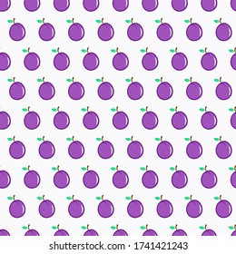 vector de ciruela. ciruelas púrpuras escalonadas, patrón sin fisuras