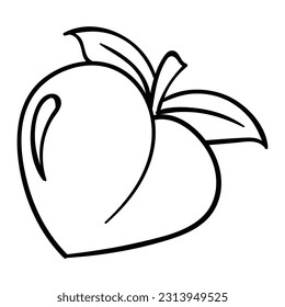 vector de ciruela. Icono, signo o símbolo adecuado para frutos.