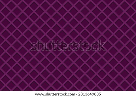 Plum Wafer Seamless Pattern Background with Realistic Ice Cream Cone Texture