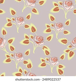 Plum watercolor texture background with gold line and liquid marble texture. Seamless abstract leaf pattern. Modern purple background. Elegant luxury hand painted wallpaper.