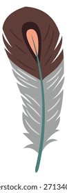 Federkleid. Helles Vogel-Quietschen-Farbsymbol