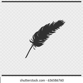 plumage icon black color on transparent background