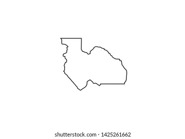 Plumas County Outline Map California Region