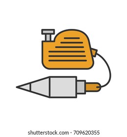 Plumb bob color icon. Vertical plummet. Isolated vector illustration