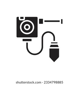 Plumb Bob Filled Icon Vector Illustration