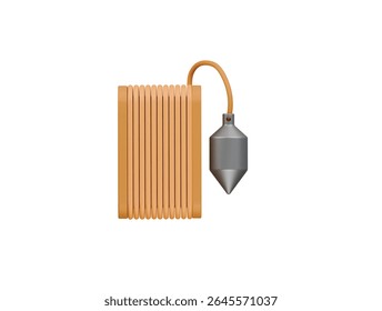  plumb bob icon 3d illustration render