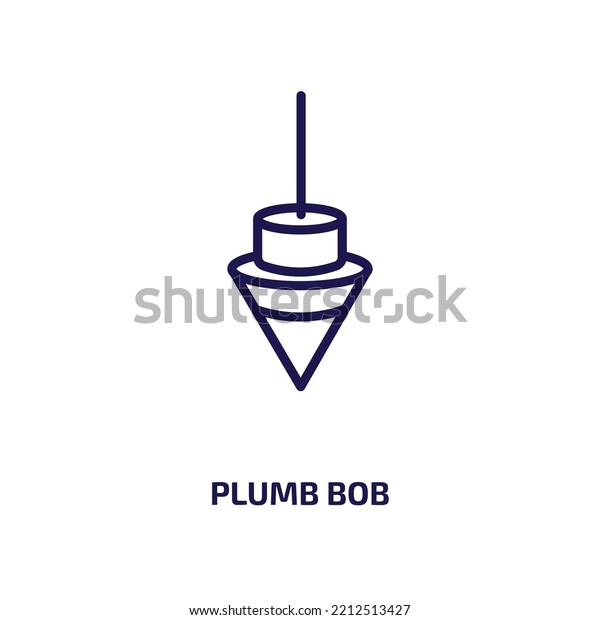 Plumb Bob Icon Construction Tools Collection Stock Vector Royalty Free 2212513427 Shutterstock