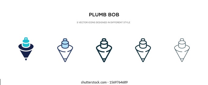 plumb bob icon in different style vector illustration. two colored and black plumb bob vector icons designed in filled, outline, line and stroke style can be used for web, mobile, ui