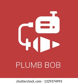  Plumb bob icon. Editable  Plumb bob icon for web or mobile.