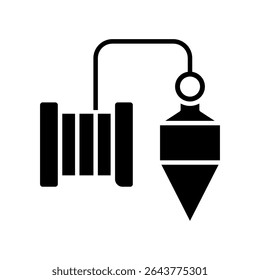 Plumb Bob Icon Ilustración vectorial de glifos