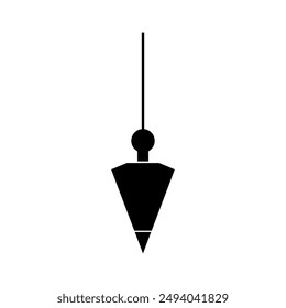 Plumb bob icon illustrated on background