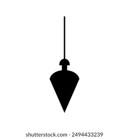 Plumb bob icon illustrated on background