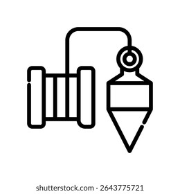 Ilustração do vetor da linha do ícone Plumb Bob