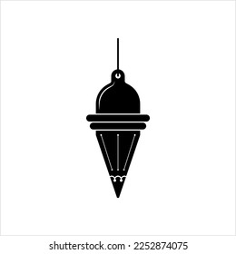 Plumb Bob Icon, Plummet Icon, Construction Tool Icon Vector Art Illustration