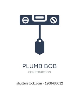 Plumb bob icon. Trendy flat vector Plumb bob icon on white background from Construction collection, vector illustration can be use for web and mobile, eps10
