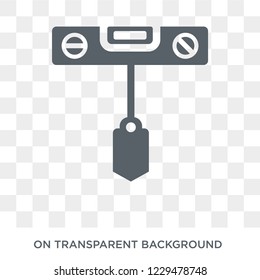 Plumb bob icon. Trendy flat vector Plumb bob icon on transparent background from Construction collection. 
