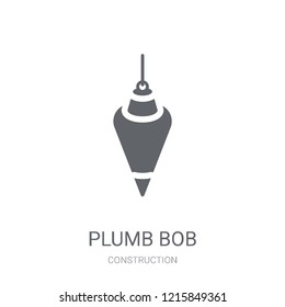 Plumb bob icon. Trendy Plumb bob logo concept on white background from Construction collection. Suitable for use on web apps, mobile apps and print media.