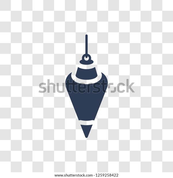 Plumb bob icon. Trendy Plumb\
bob logo concept on transparent background from Construction\
collection