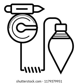 Plumb bob icon vector