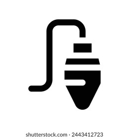 icono de plumb bob. icono de glifo vectorial para su sitio web, móvil, presentación y diseño de logotipo.