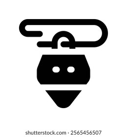 plumb bob icon. vector glyph icon for your website, mobile, presentation, and logo design.