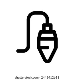 plumb bob icon. vector line icon for your website, mobile, presentation, and logo design.