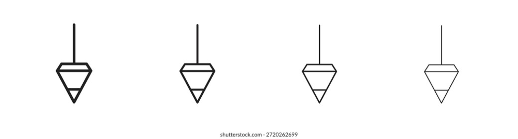 Plumb bob iconos Esquema símbolo de Vector signo