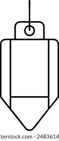 plumb bob level with string outline concept, plummet plumb-line for Vertical Direction Masonry Tool vector icon design, Labor Day Symbol, 1st of May Sign, International Worker stock illustration