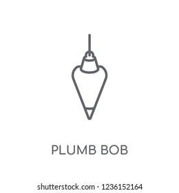 Plumb bob linear icon. Modern outline Plumb bob logo concept on white background from Construction collection. Suitable for use on web apps, mobile apps and print media.