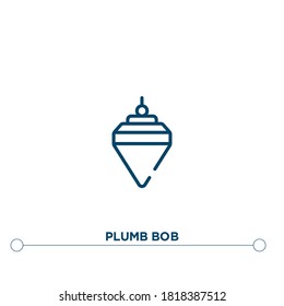 plumb bob outline vector icon. simple element illustration. plumb bob outline icon from editable construction concept. can be used for web and mobile
