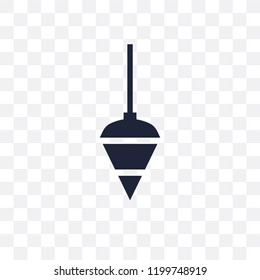 Plumb bob transparent icon. Plumb bob symbol design from Construction collection. Simple element vector illustration on transparent background.