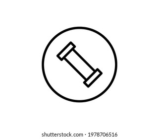 Plumb line icon. High quality outline symbol for web design or mobile app. Thin line sign for design logo. Black outline pictogram on white background