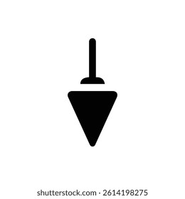 Plumb Line Tool Icon Black Filled Minimal Vertical Line